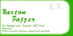 marton pajzer business card